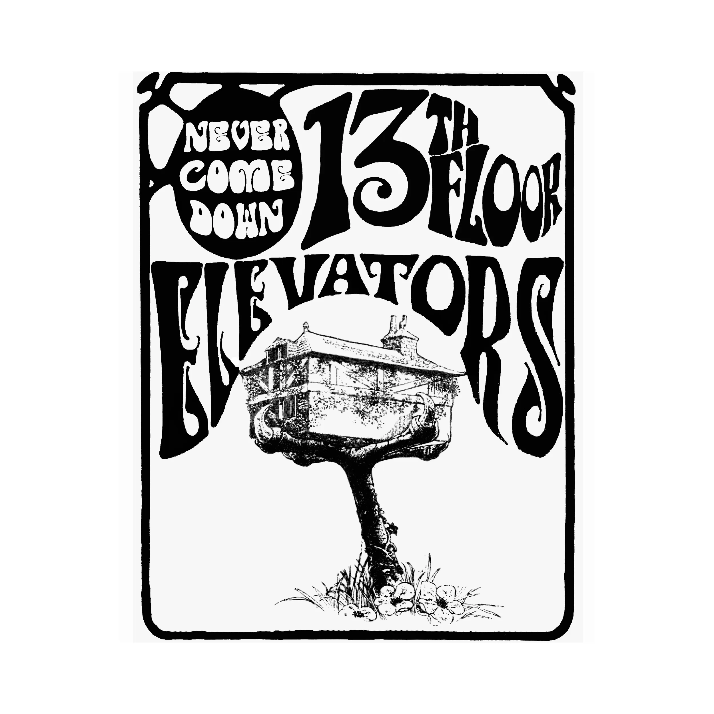 13th Floor Elevators Never Come Down Slim Fit Tee