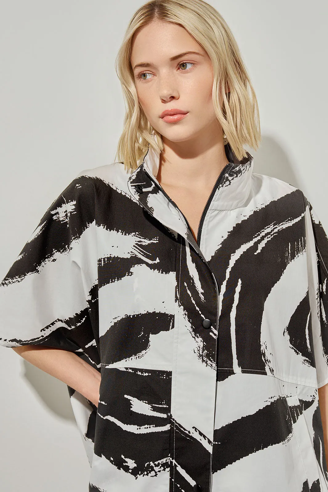 Abstract Dolman Sleeve Jacket - 100% Cotton