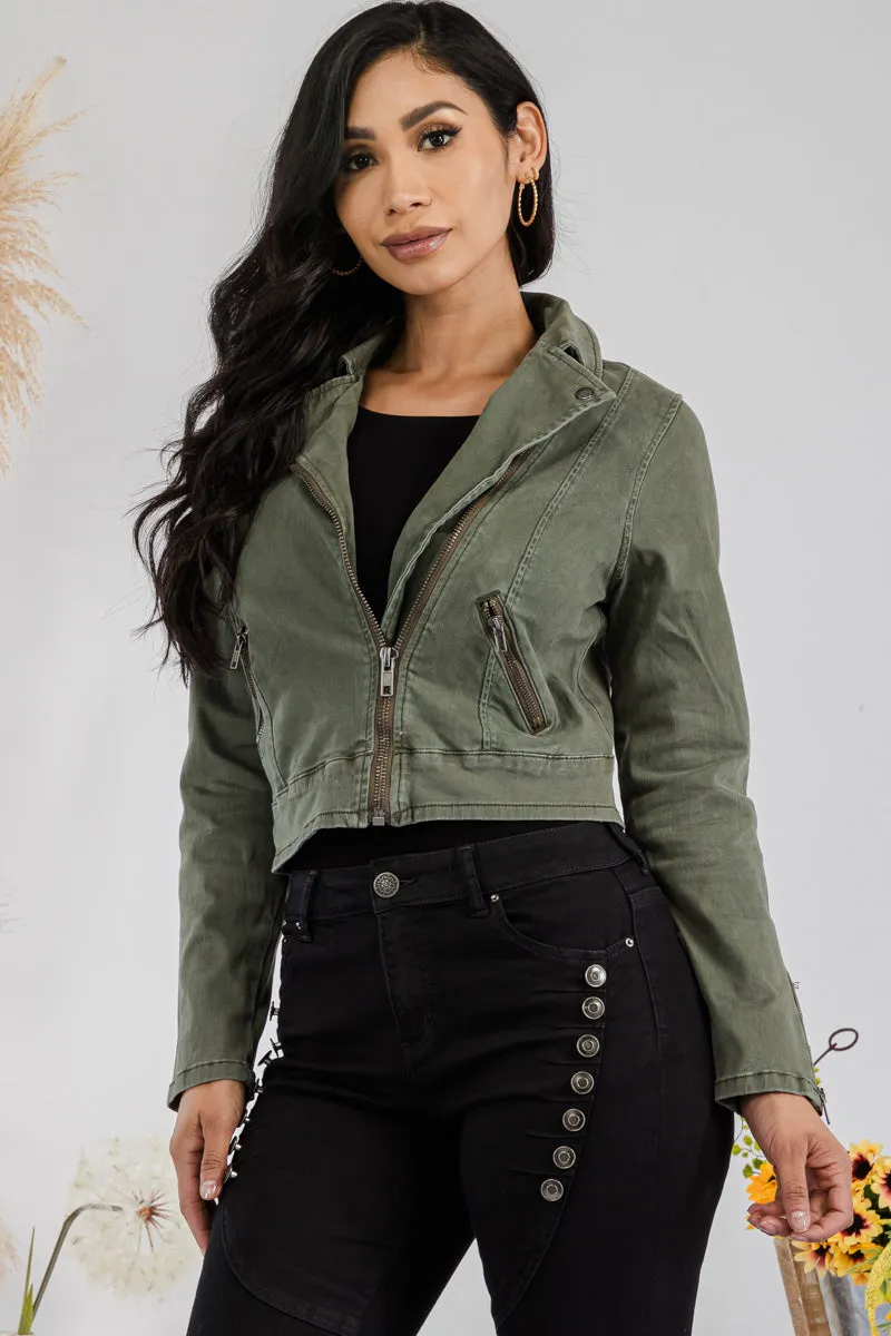 AN-35344 - Military Front Zipper Jacket