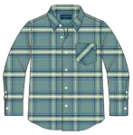 Andy & Evan, Plaid Buttondown Shirt-Green