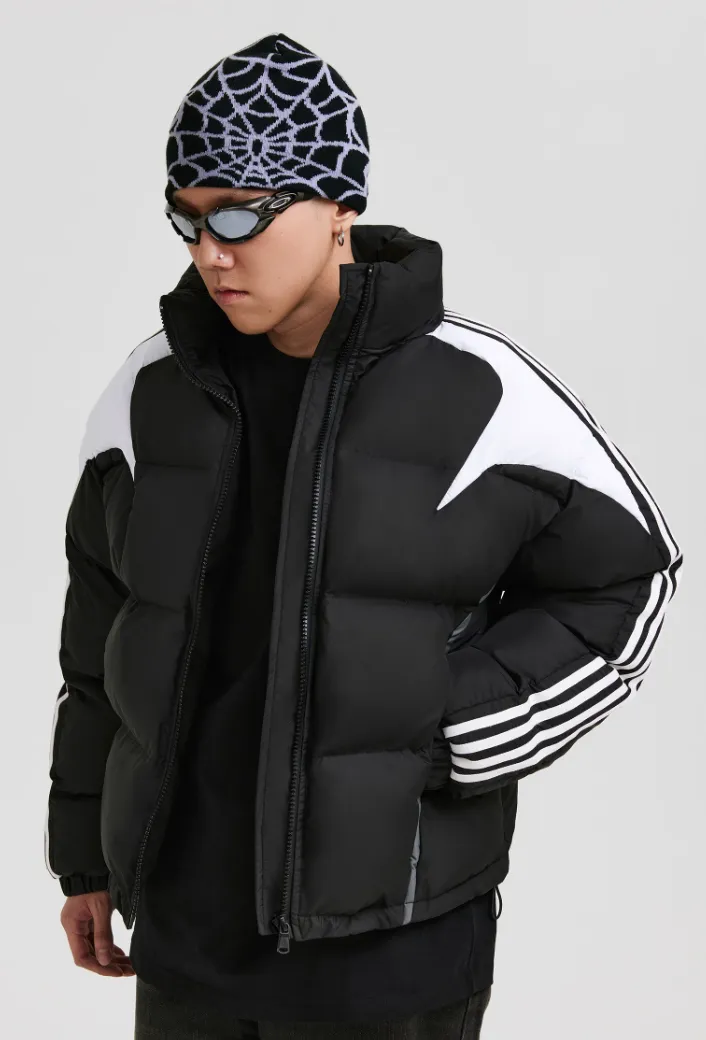 ANTIDOTE Contrast Color Stripe Down Jacket