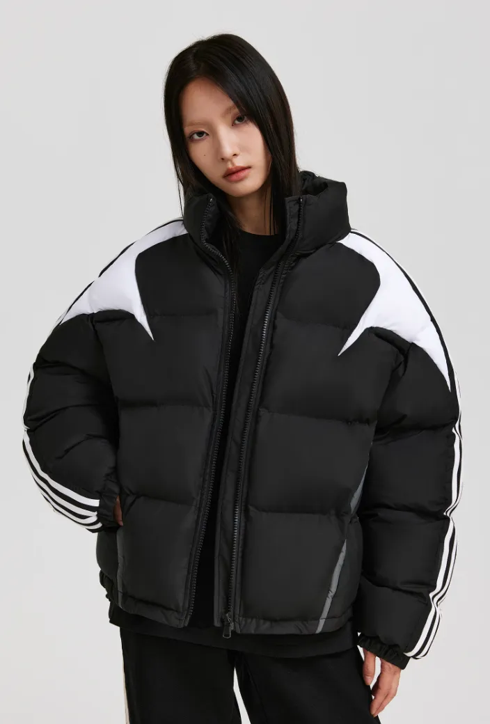 ANTIDOTE Contrast Color Stripe Down Jacket