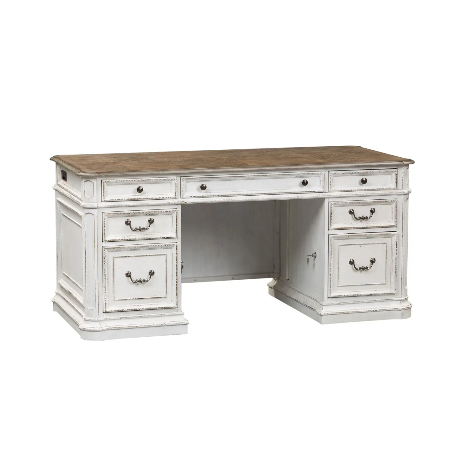 Artemis Executive Desk in Antique White