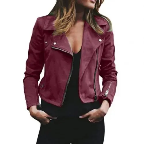 Autumn Jacket Women Classic Short Solid*