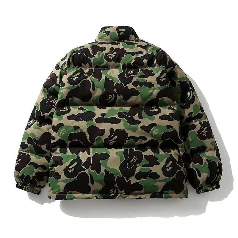 BAPE ABC Camo Reversible Down Jacket Green