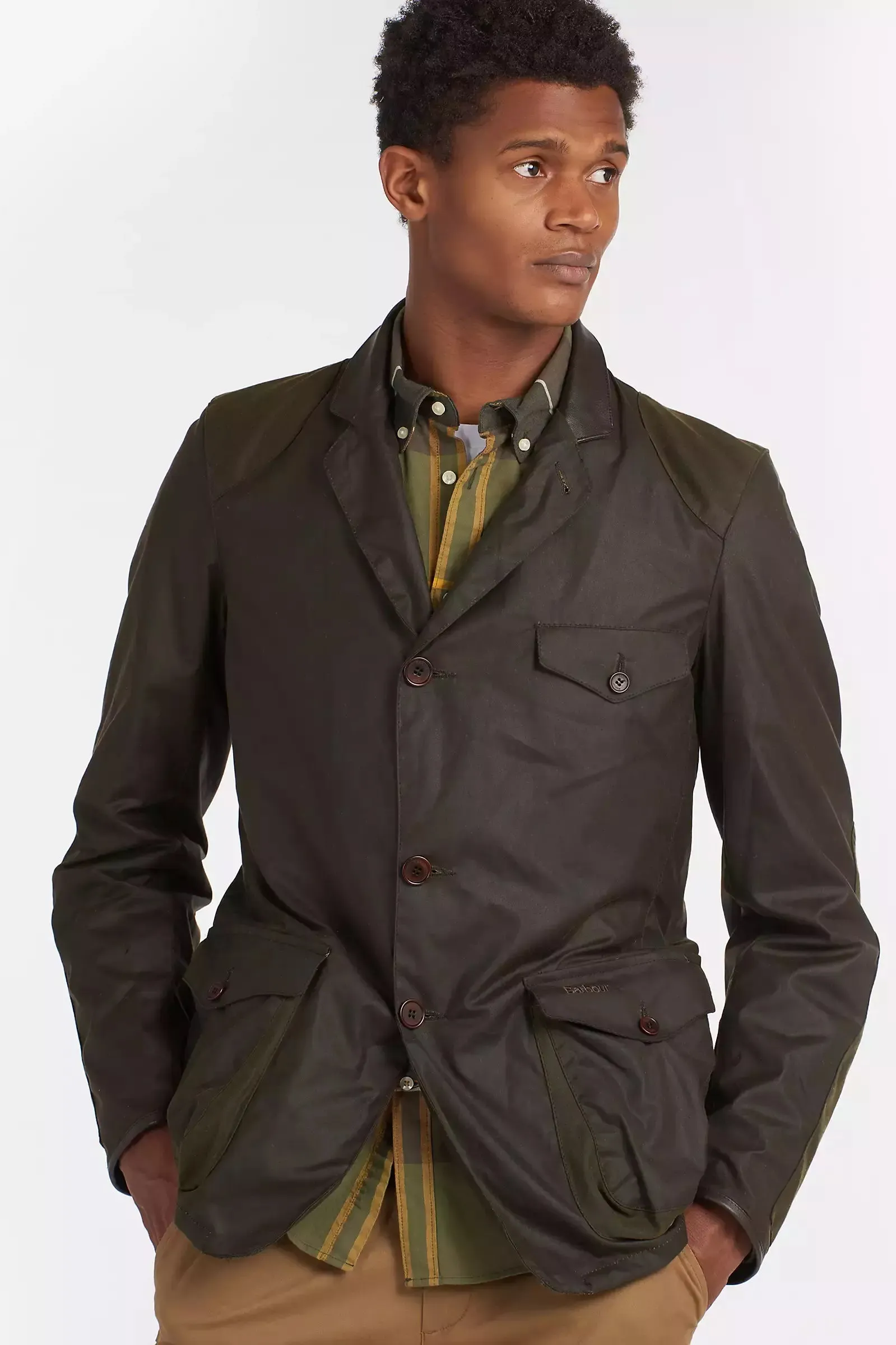 Barbour Beacon as worn in Skyfall James Bond Wax Sports Jacket - Olive MWX0007OL71