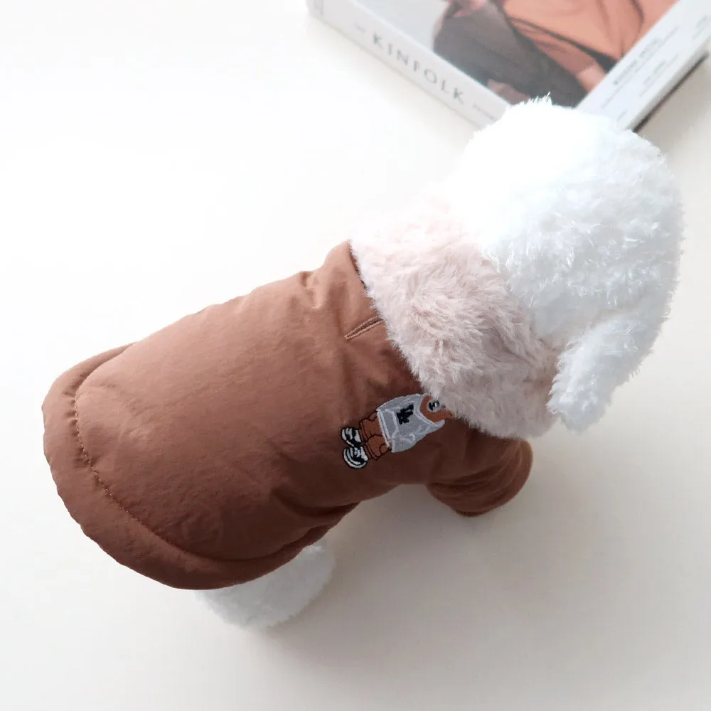 Insulated Bear-Themed Puffer Jacket for Optimal Warmth