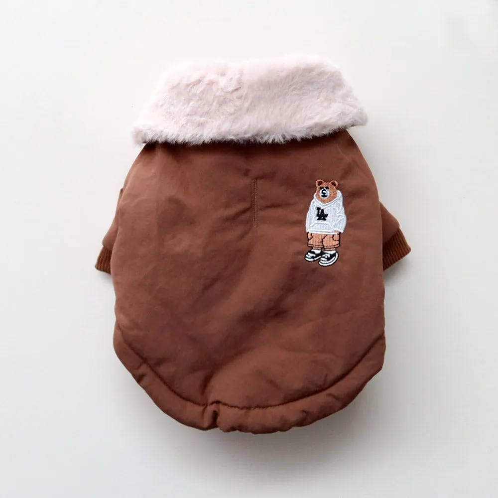 Insulated Bear-Themed Puffer Jacket for Optimal Warmth