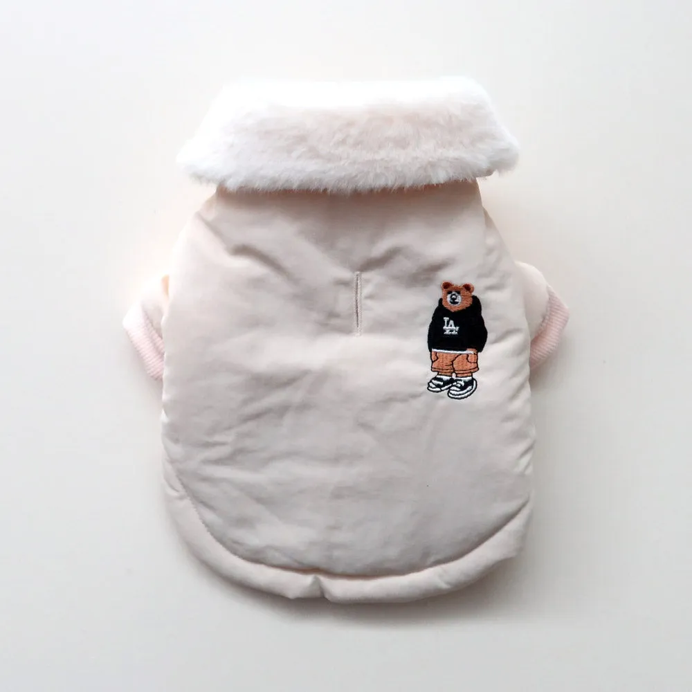 Insulated Bear-Themed Puffer Jacket for Optimal Warmth