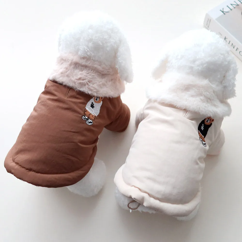 Insulated Bear-Themed Puffer Jacket for Optimal Warmth