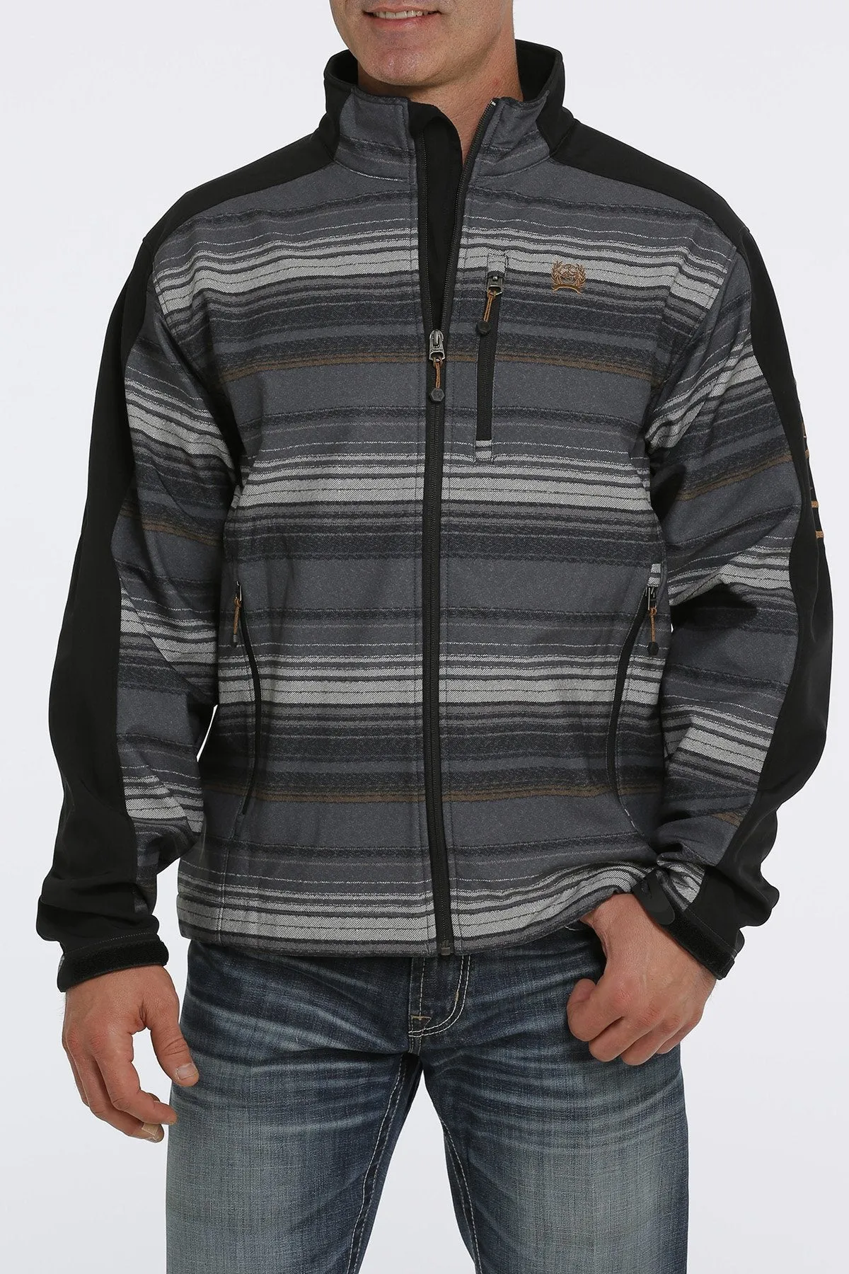 Blanket Black Stripe Bonded Men's Jacket