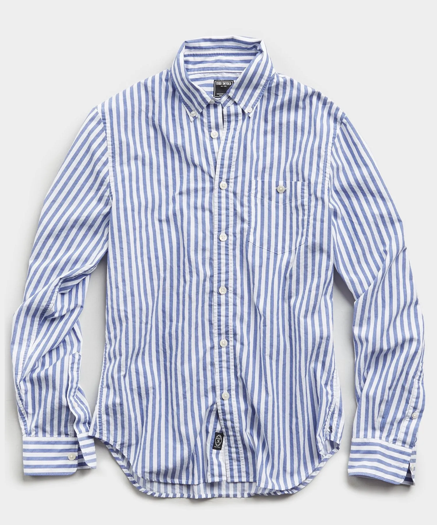 Bold Stripe Button Down Shirt in Blue