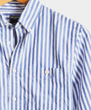 Bold Stripe Button Down Shirt in Blue