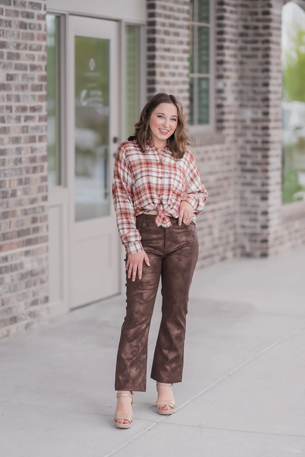 Bourbon Bonfire Plaid Button Down