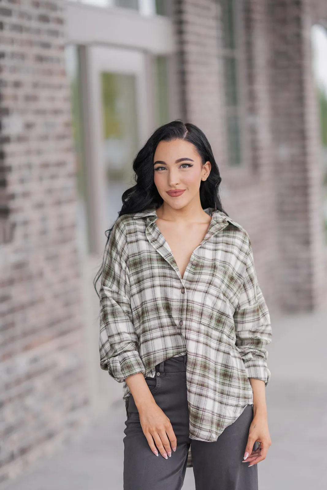 Bourbon Bonfire Plaid Button Down