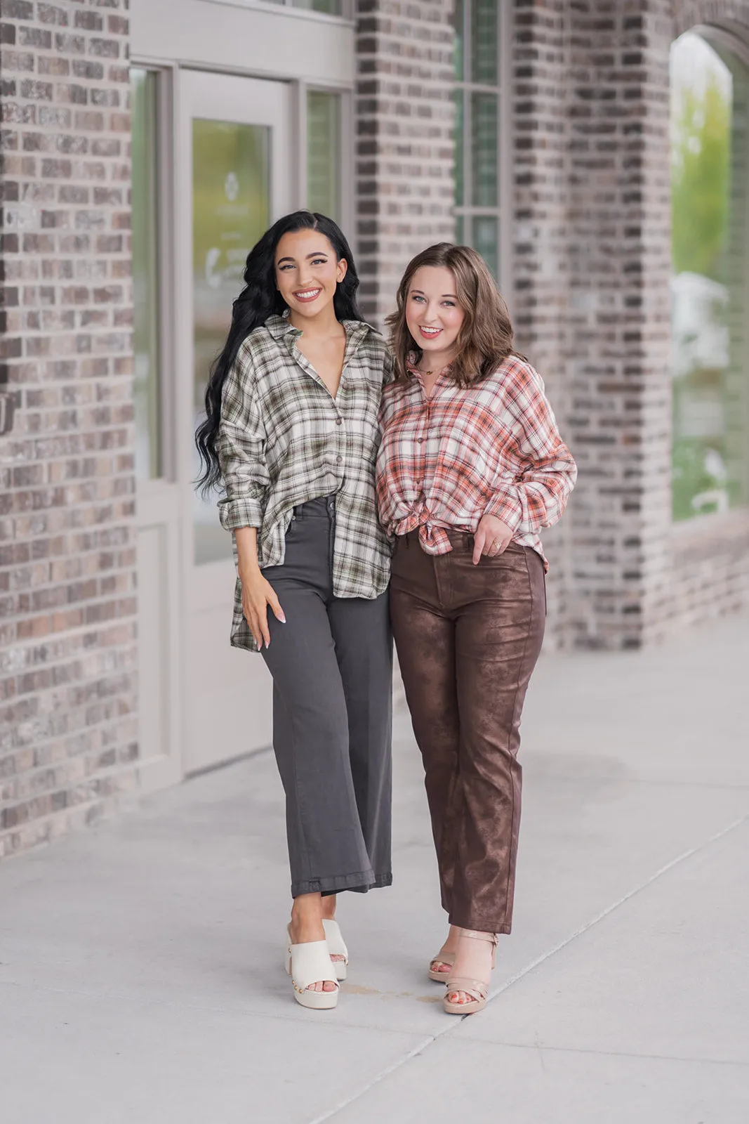 Bourbon Bonfire Plaid Button Down