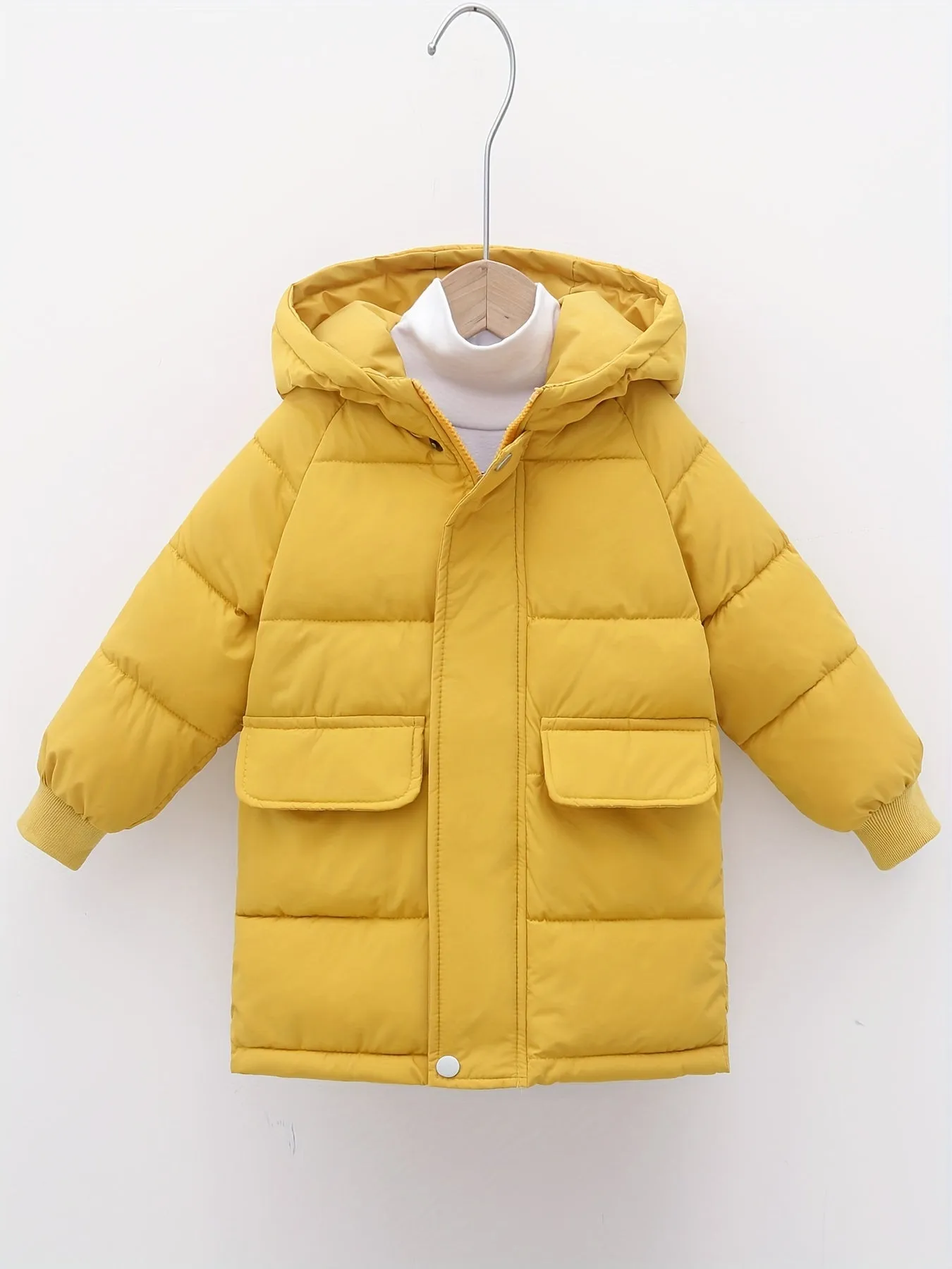 Boys Casual Thick Warm Mid-length Hooded Jacket, Zip Up Coat, Boy's Clothes For Winter Outdoor, As Gift