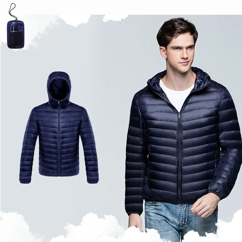 breathable and water resistant ultralight down jacket for men