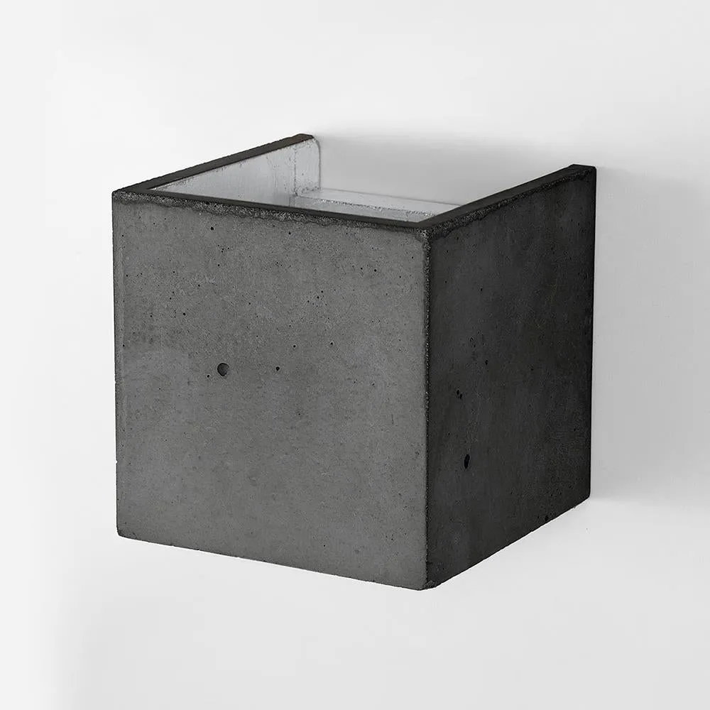 Concrete Cubic up and down wall light