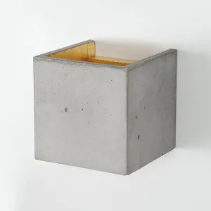 Concrete Cubic up and down wall light