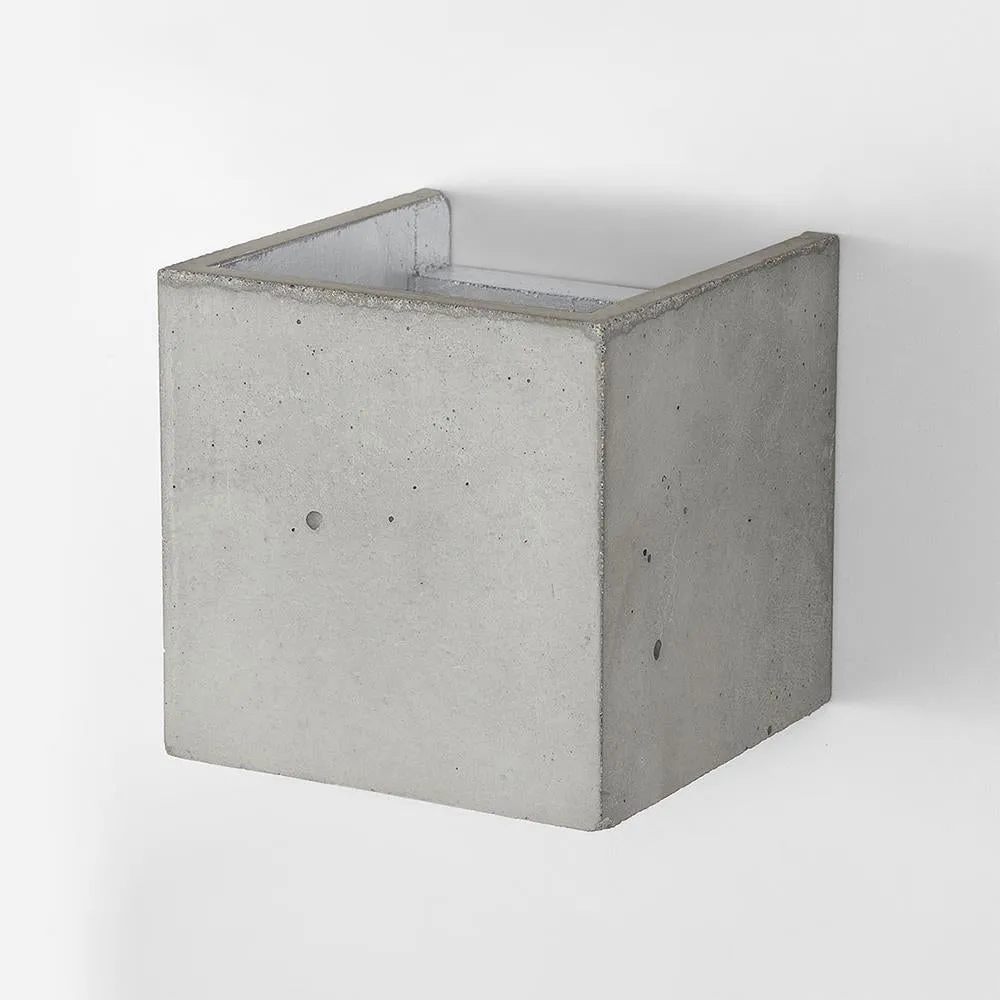 Concrete Cubic up and down wall light