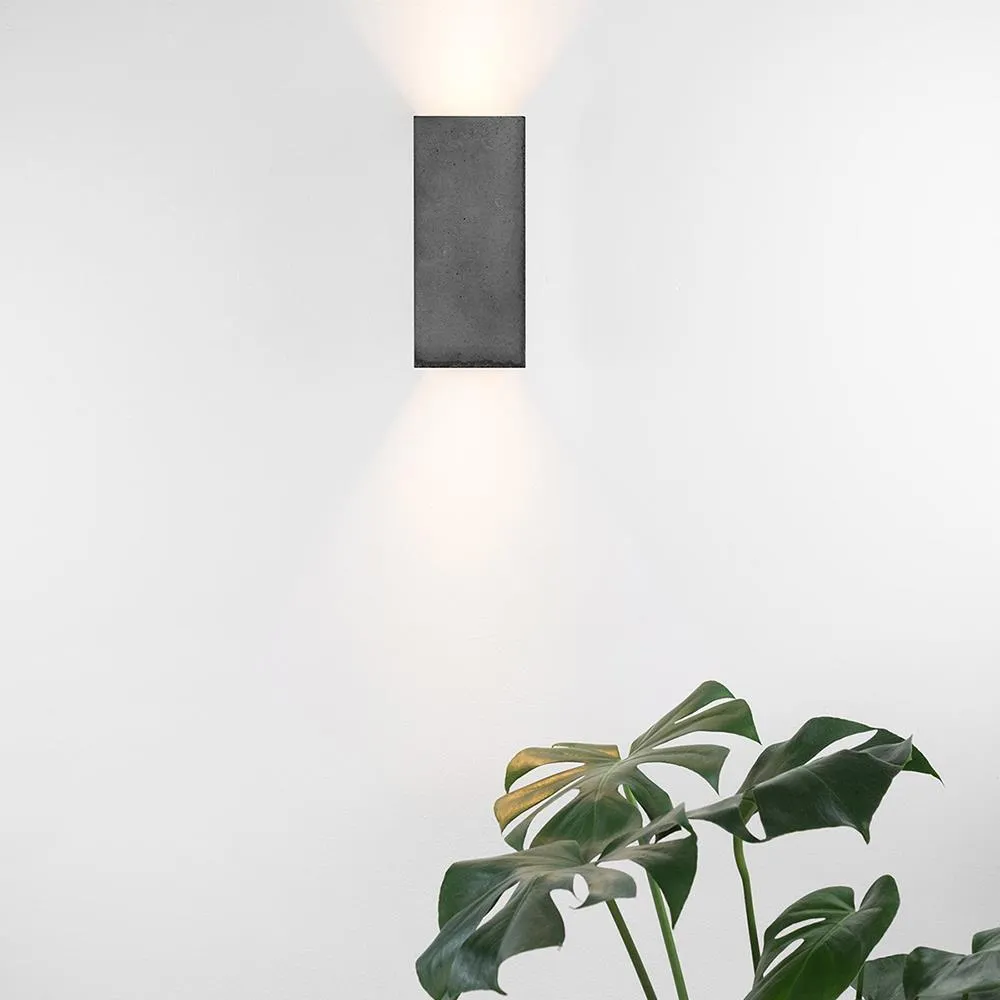 Concrete rectangular up/down wall light