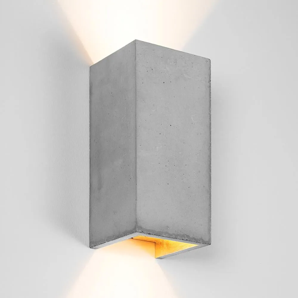 Concrete rectangular up/down wall light