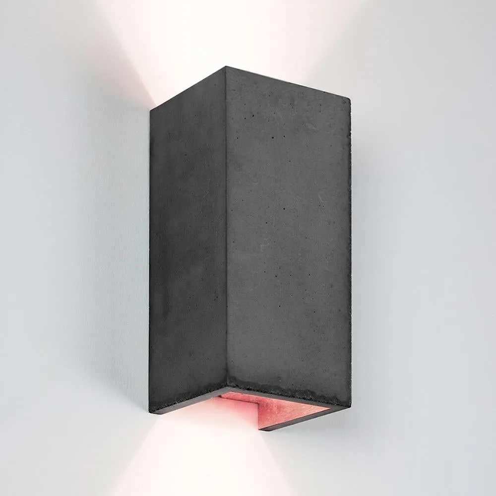 Concrete rectangular up/down wall light