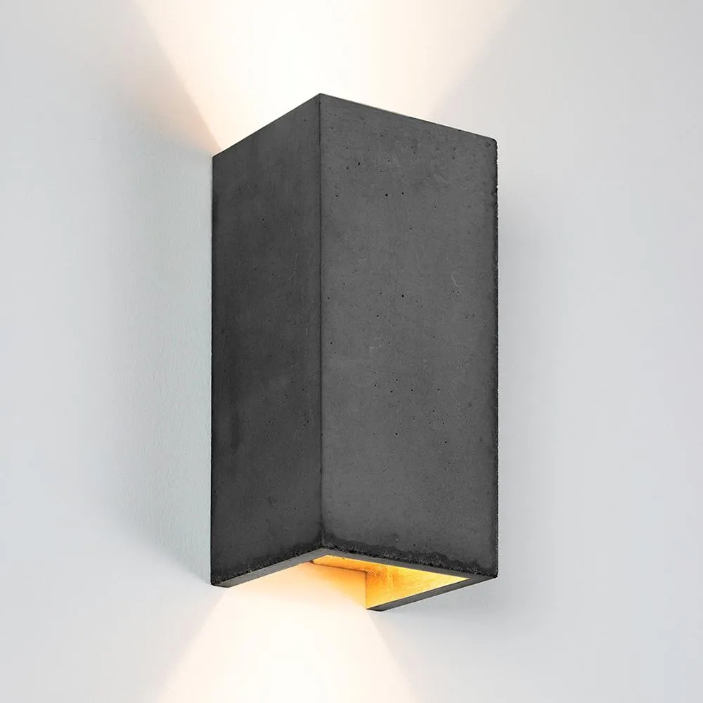 Concrete rectangular up/down wall light