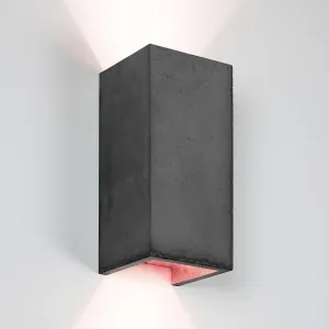 Concrete rectangular up/down wall light