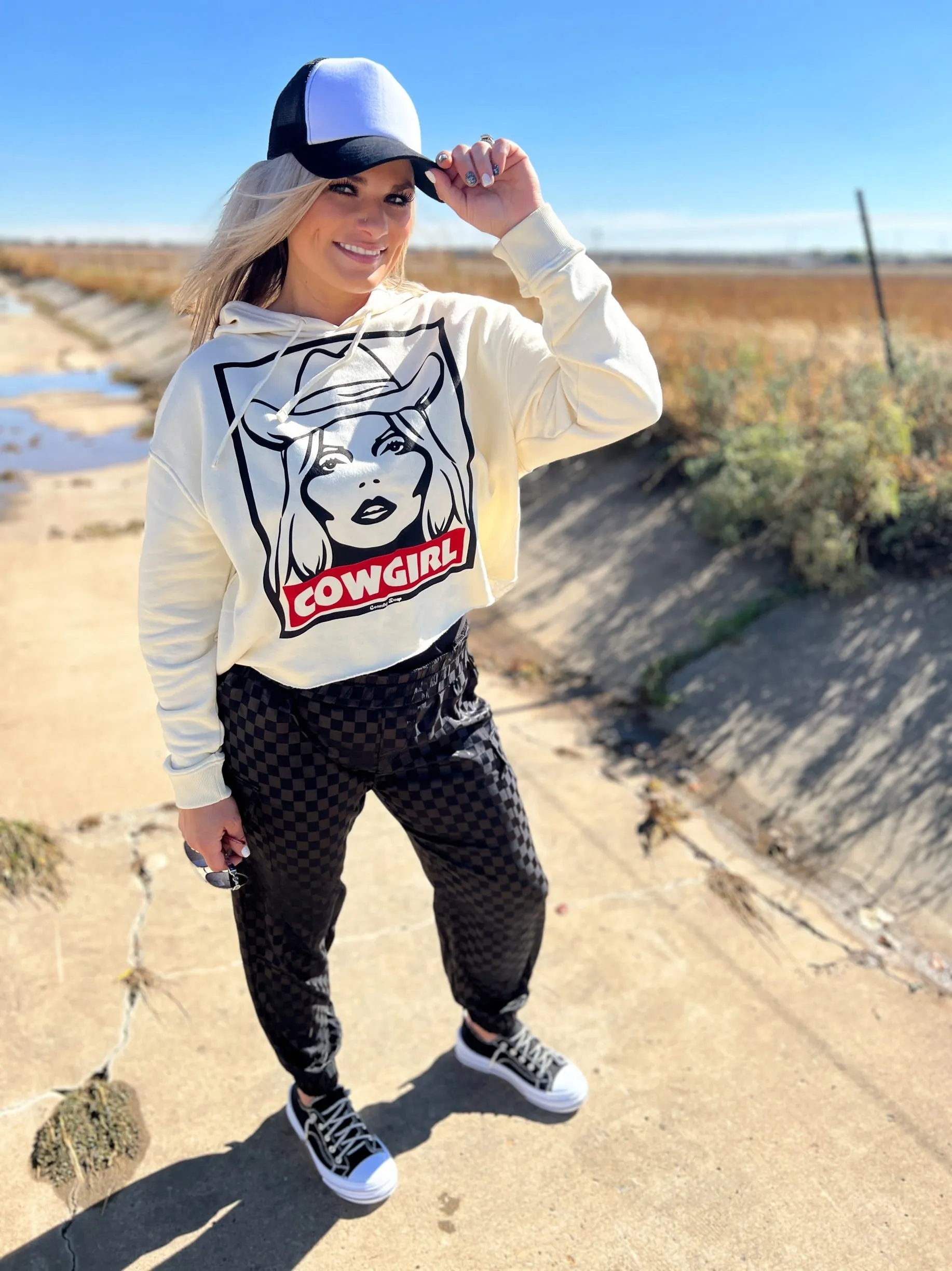 Cowgirl Lightweight Cropped Hoodie