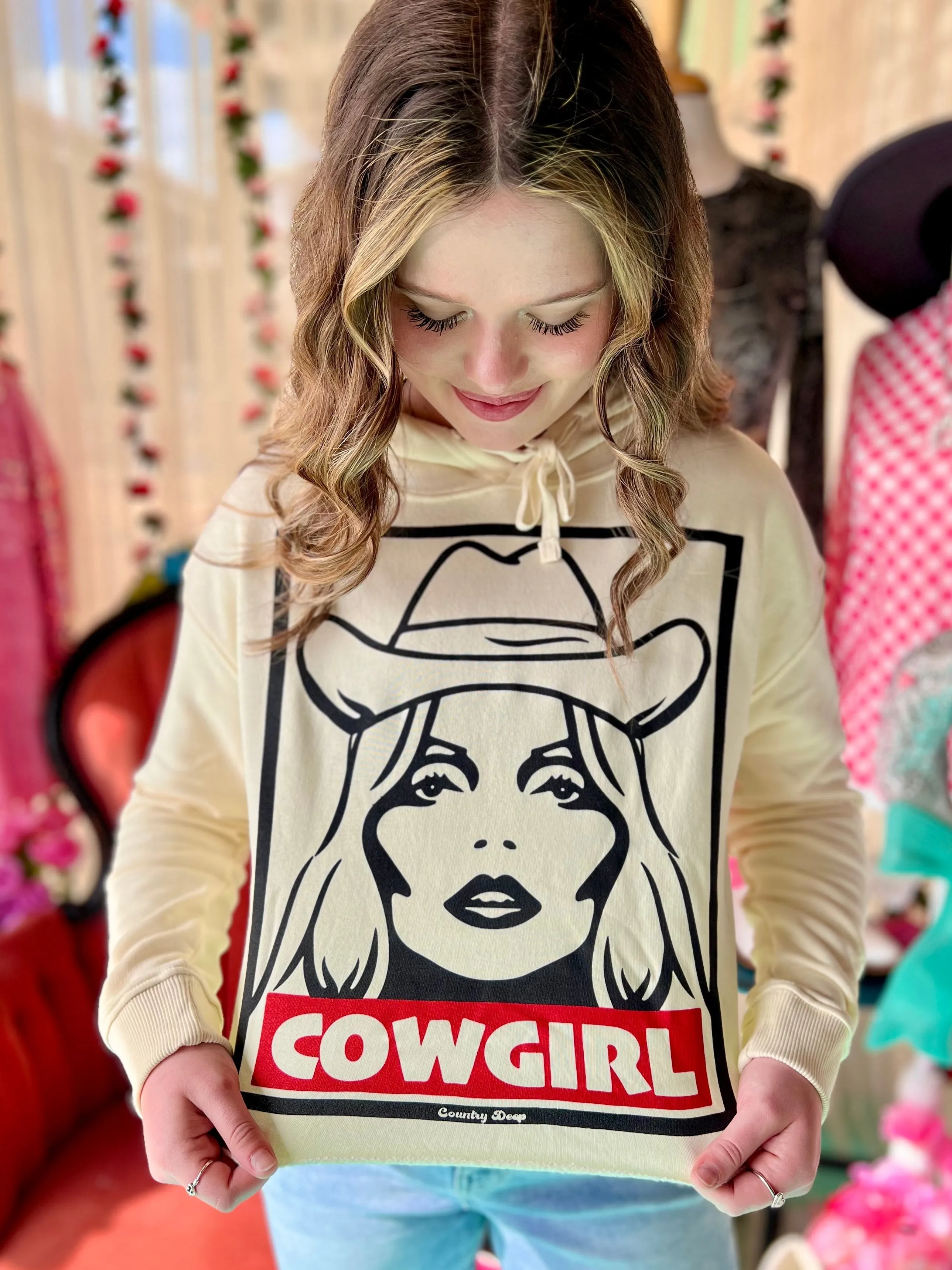 Cowgirl Lightweight Cropped Hoodie