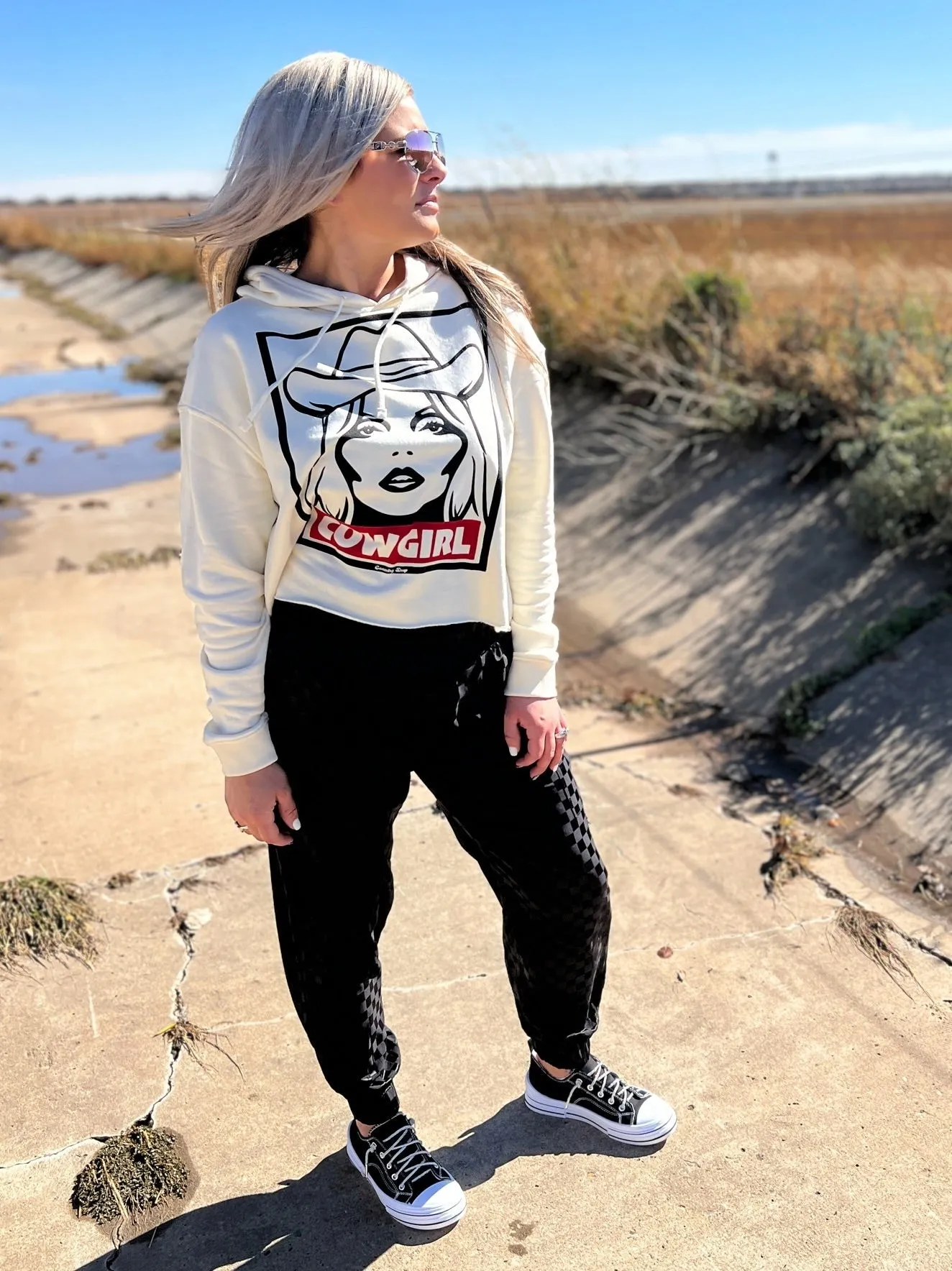 Cowgirl Lightweight Cropped Hoodie