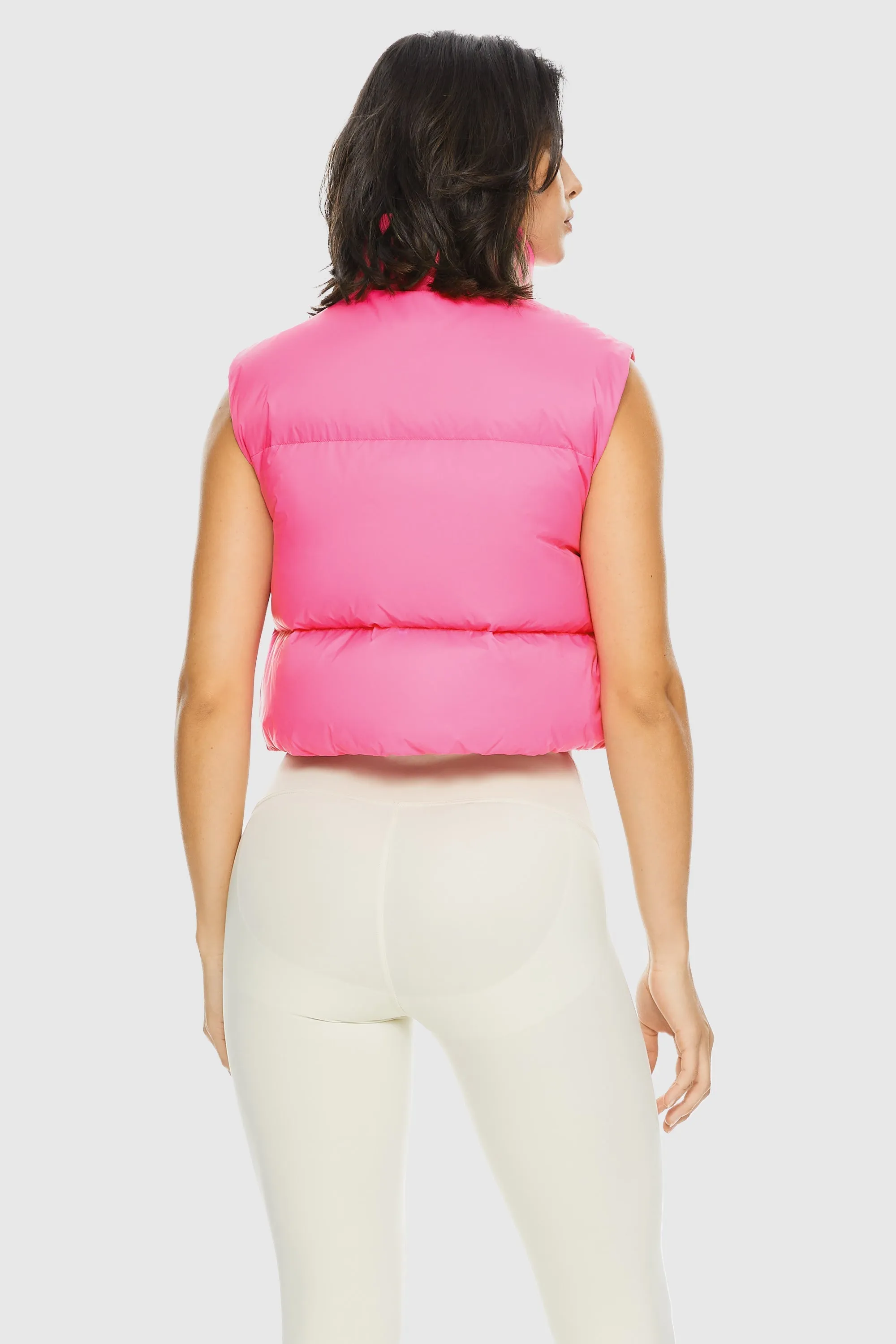 Cropped Puffer Down Vest