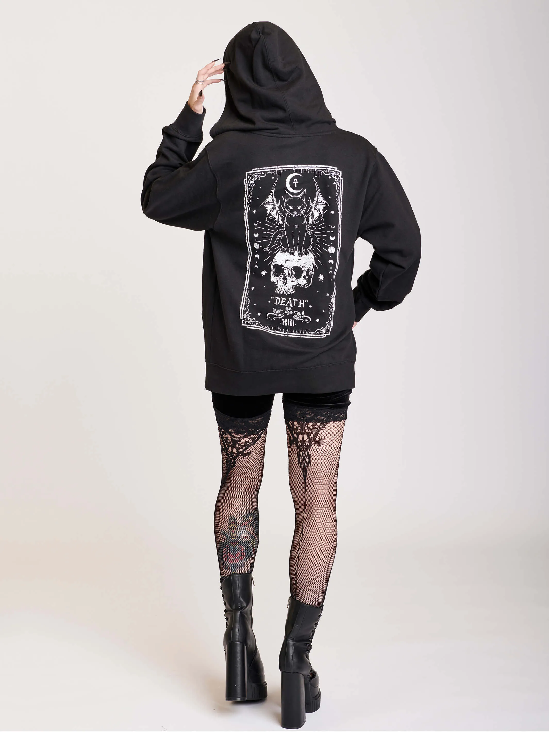 Death Tarot Zip Up Hoodie