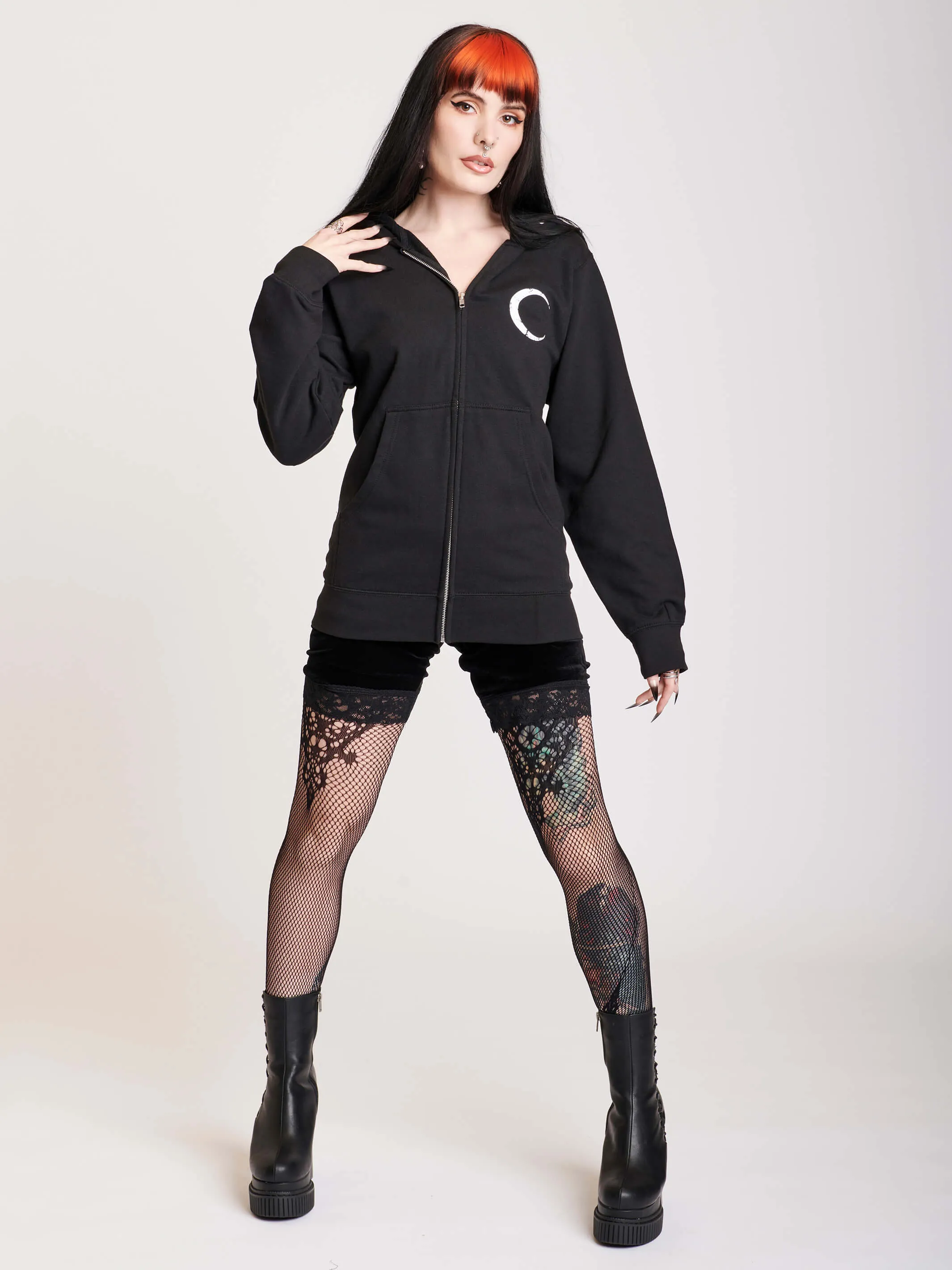 Death Tarot Zip Up Hoodie