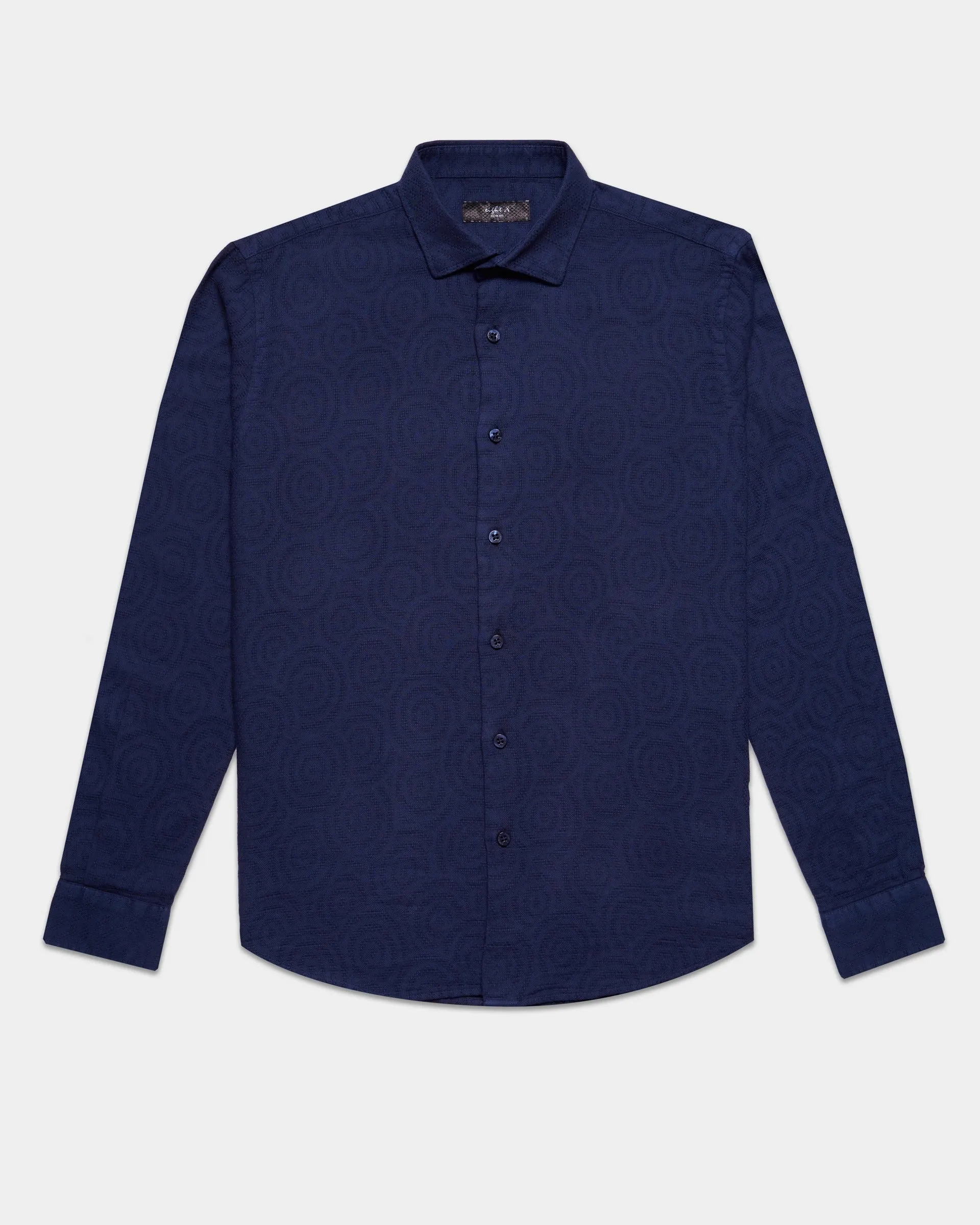 Deep Sea Jacquard Button Down Shirt