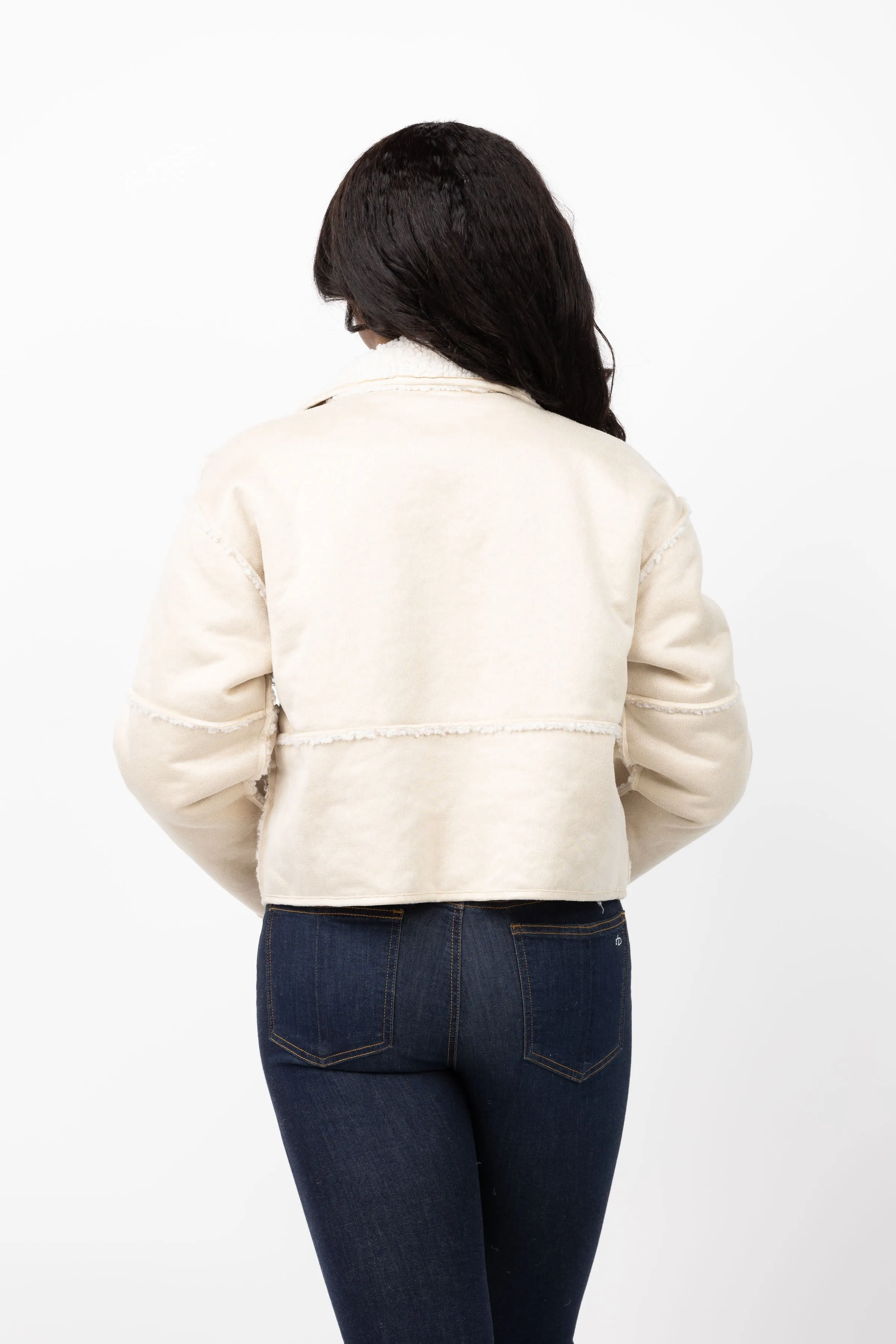 Dylan Casey Crop Jacket in Natural