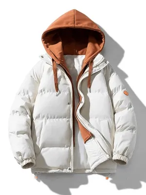 Fashionable Warm Unisex Hooded Down Jacket - SF1938