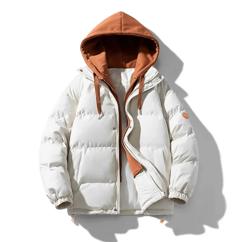 Fashionable Warm Unisex Hooded Down Jacket - SF1938