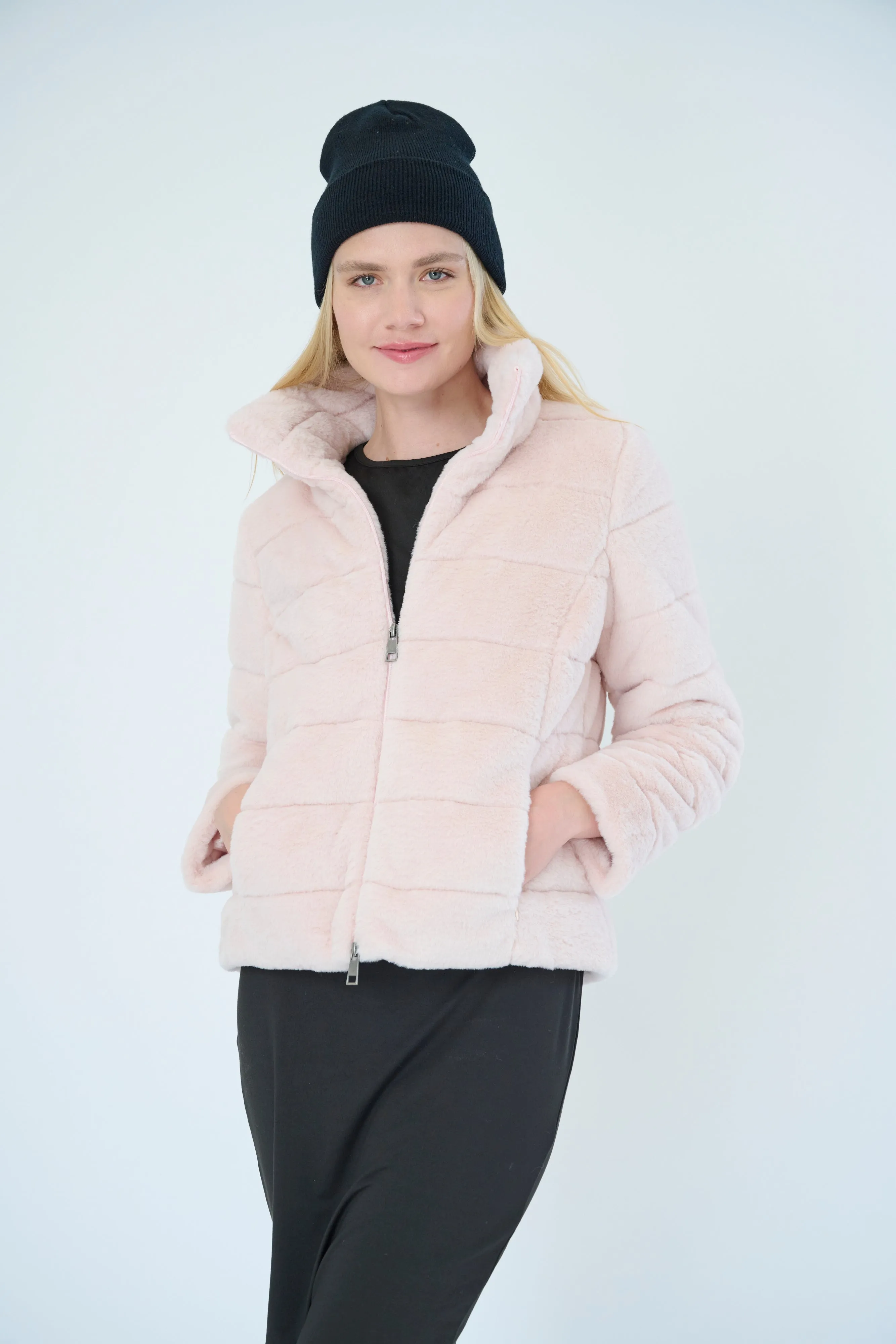 Faux Fur Quilted Jacket