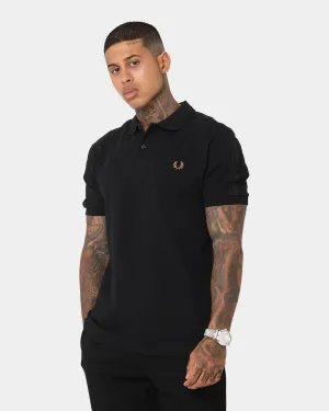 Fred Perry Knitted Tape Polo T-Shirt Black