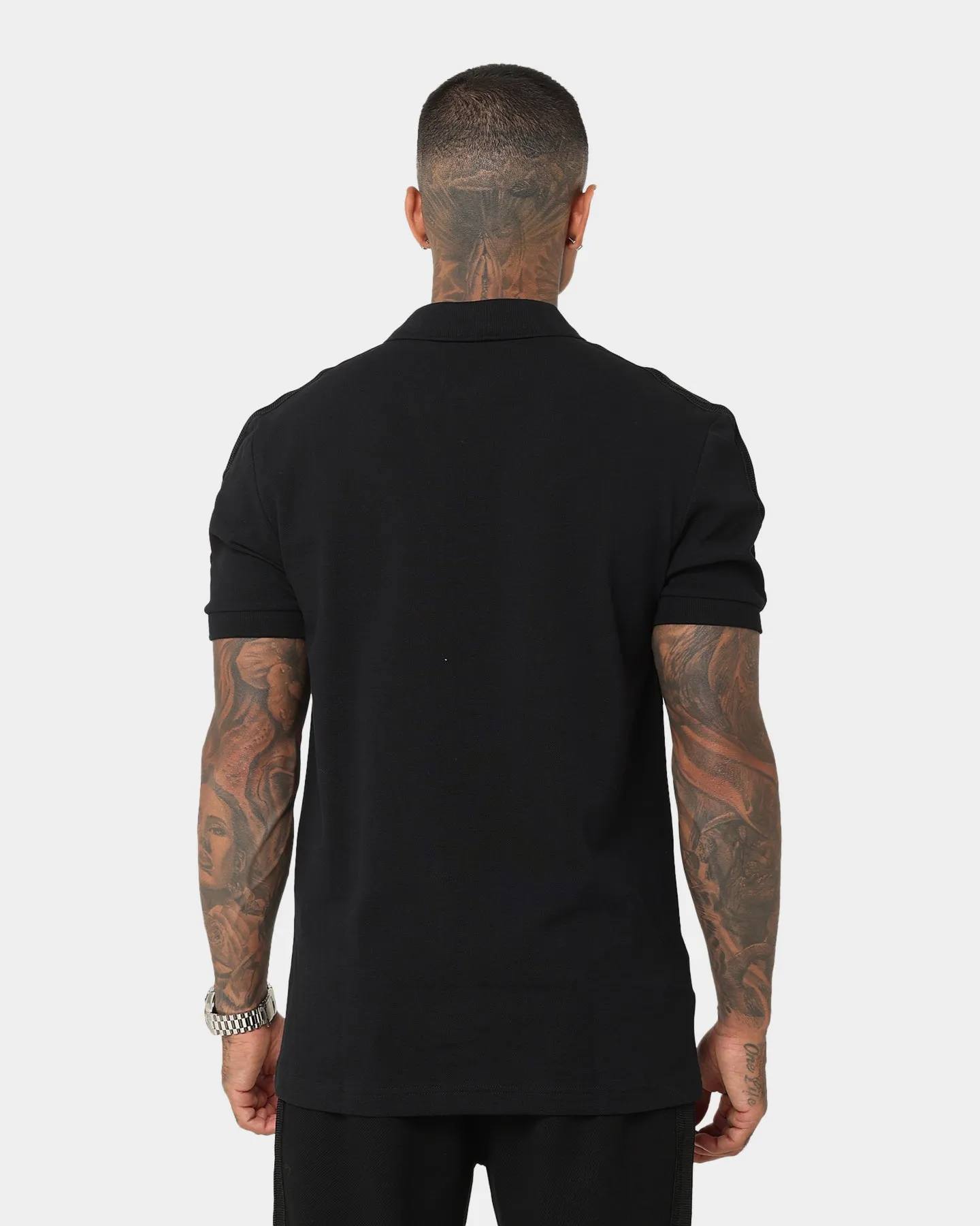 Fred Perry Knitted Tape Polo T-Shirt Black