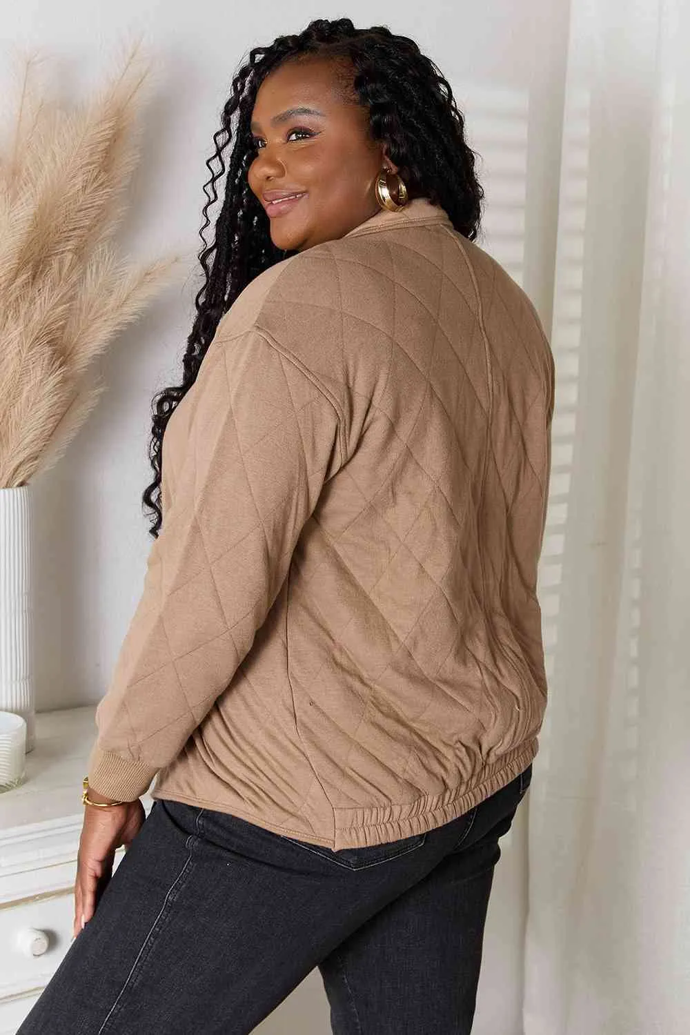 Full Size Zip-Up Jacket with Pockets