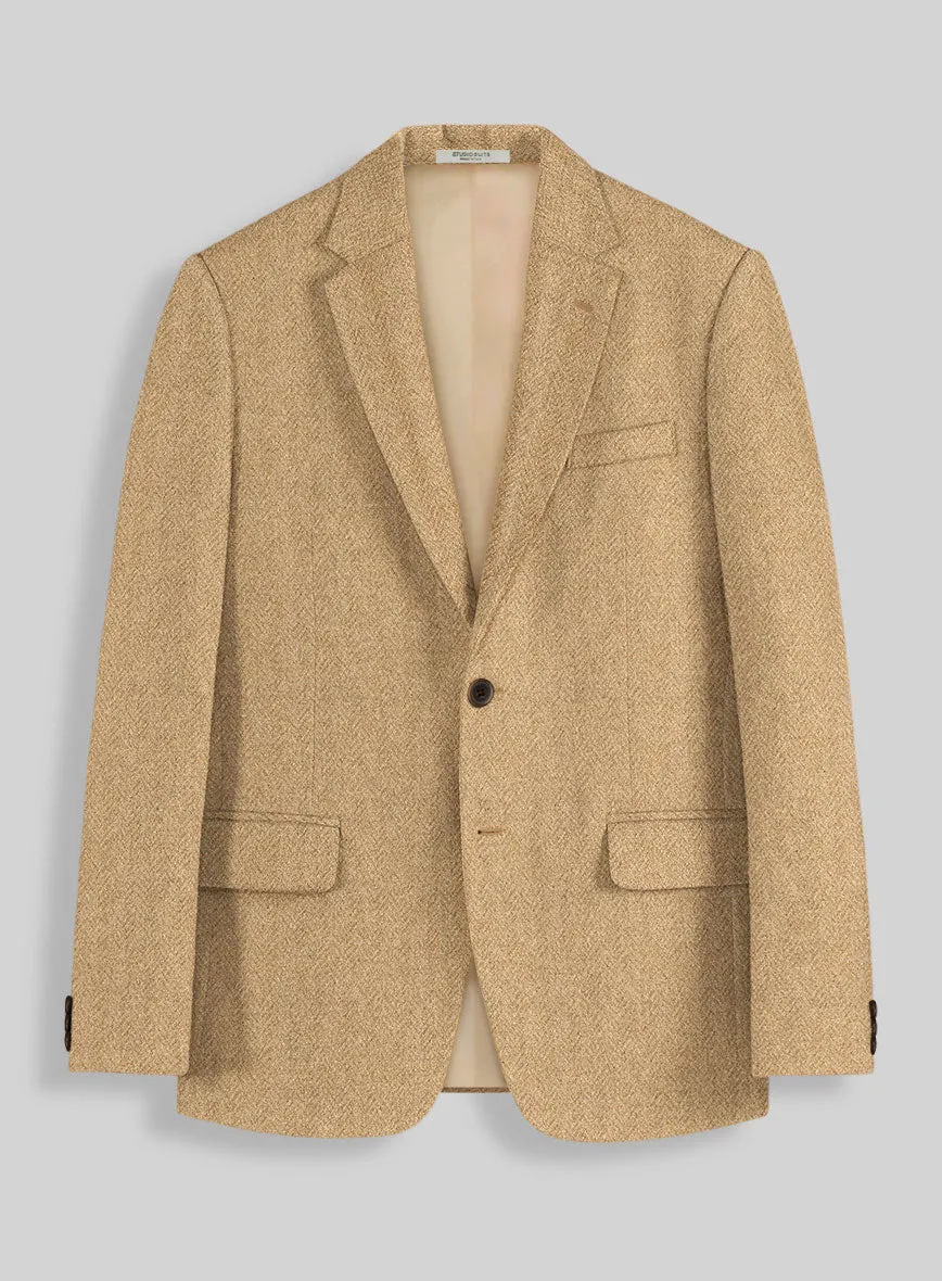 Harris Tweed Beige Herringbone Jacket