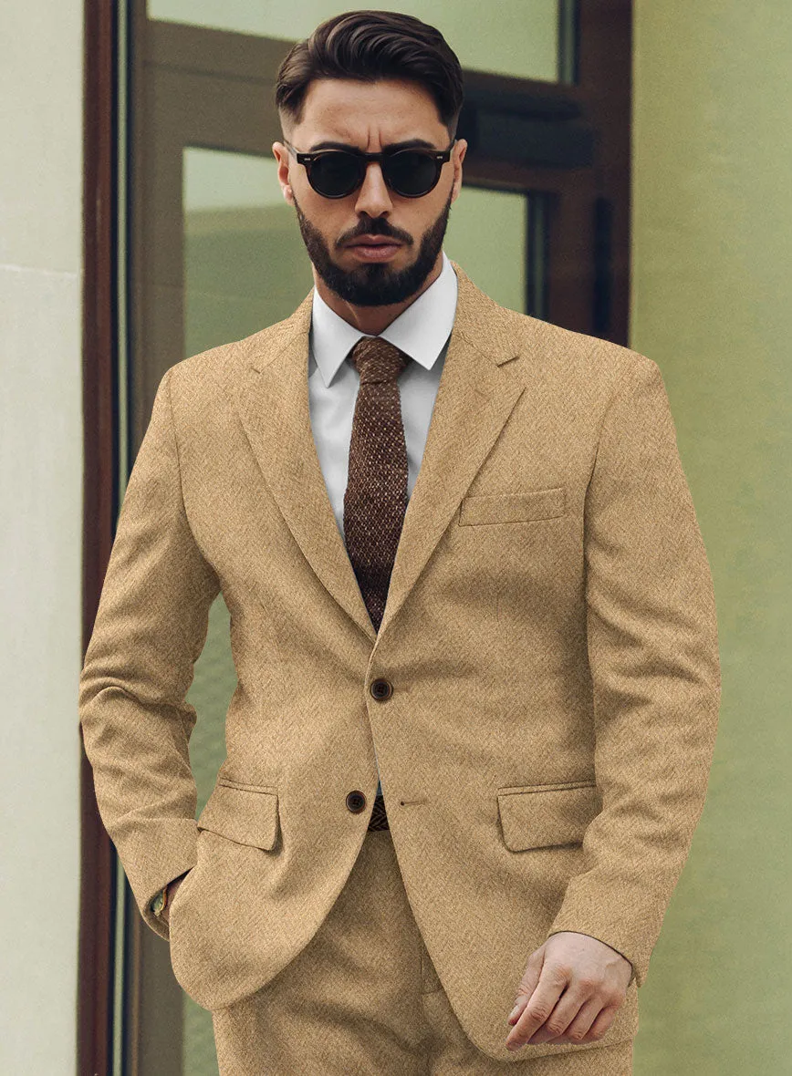 Harris Tweed Beige Herringbone Jacket