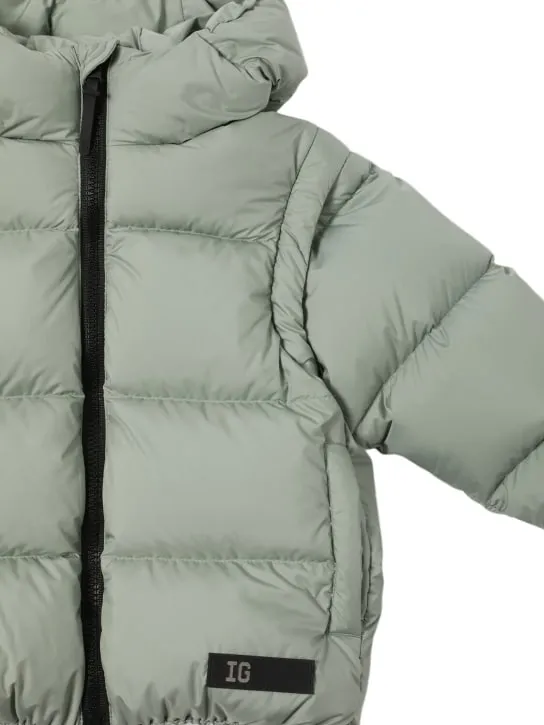 Il Gufo   Hooded nylon down jacket 