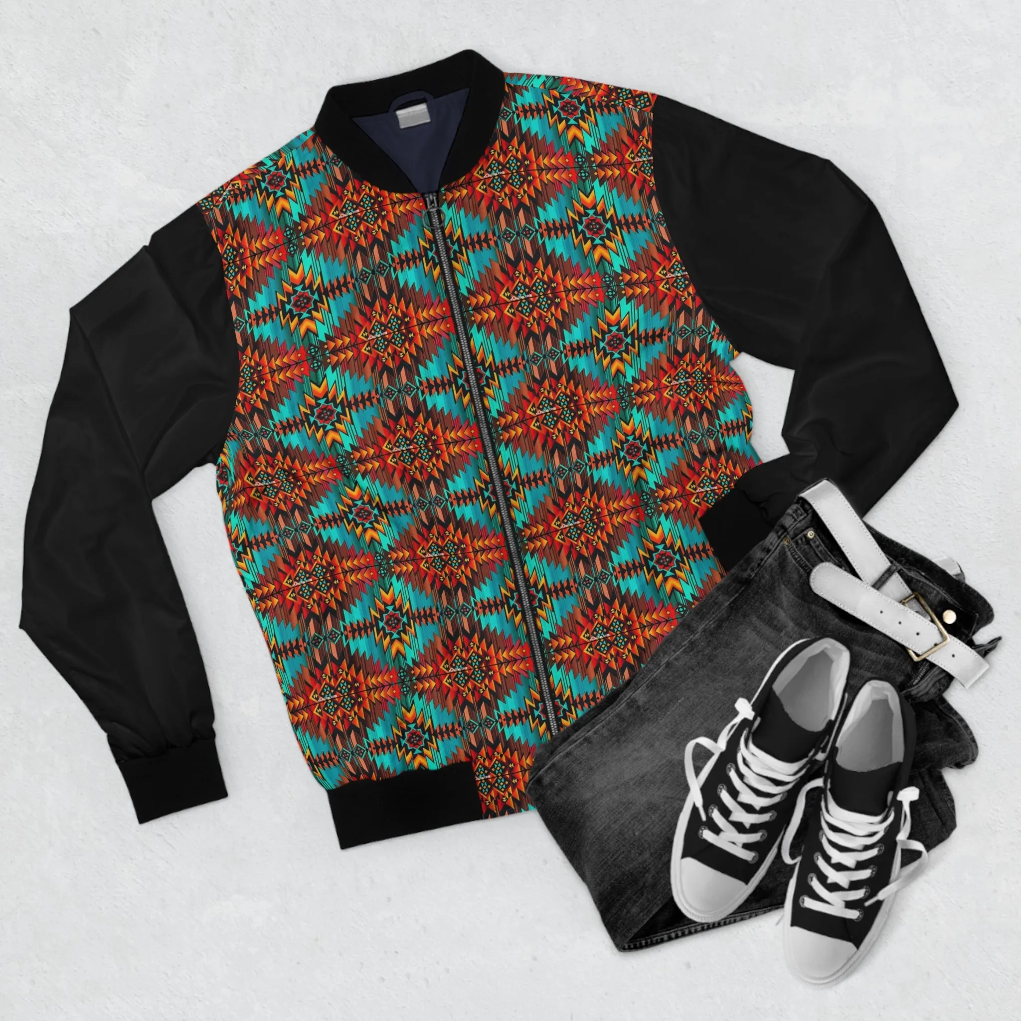 Indigenous print Bomber Jacket (AOP)