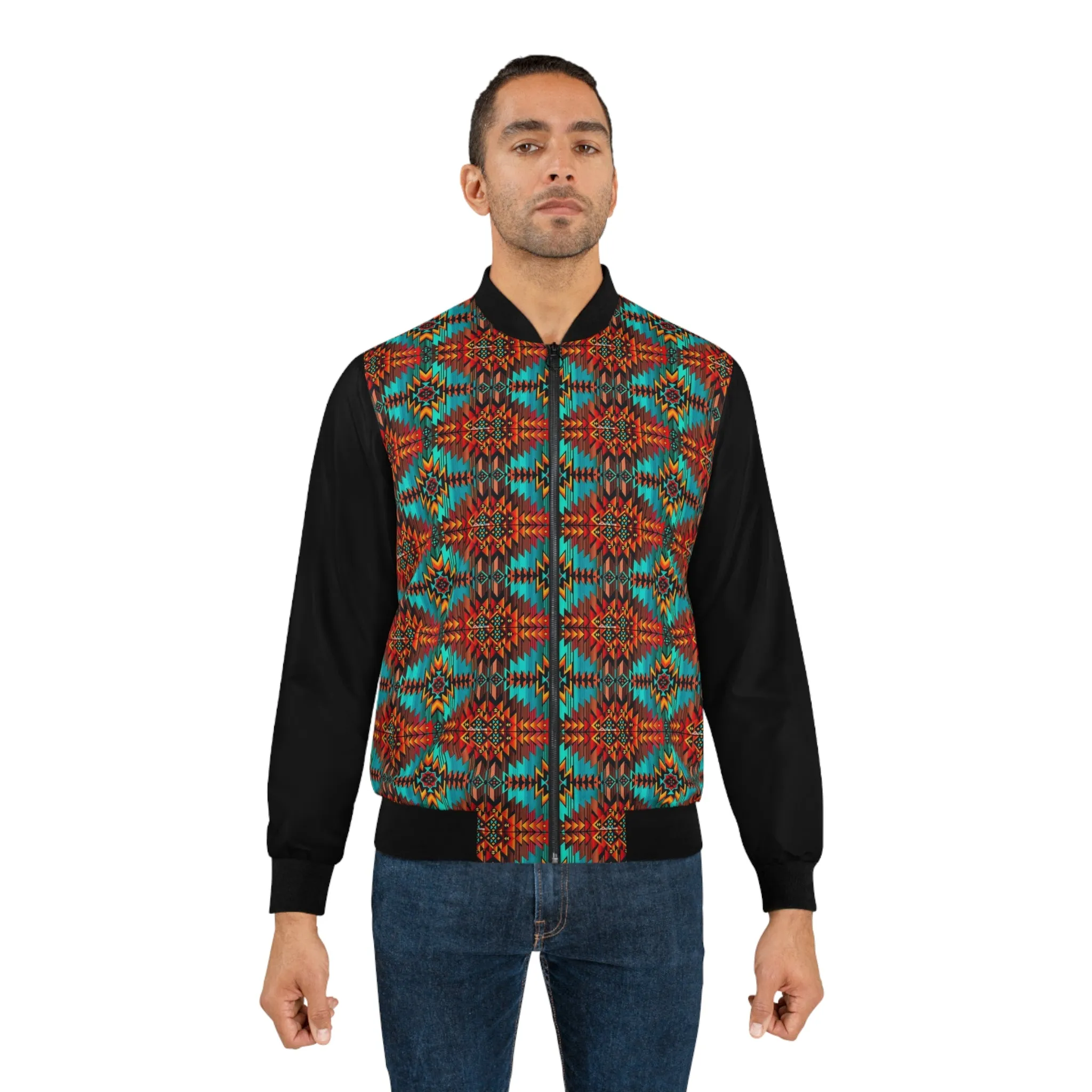 Indigenous print Bomber Jacket (AOP)