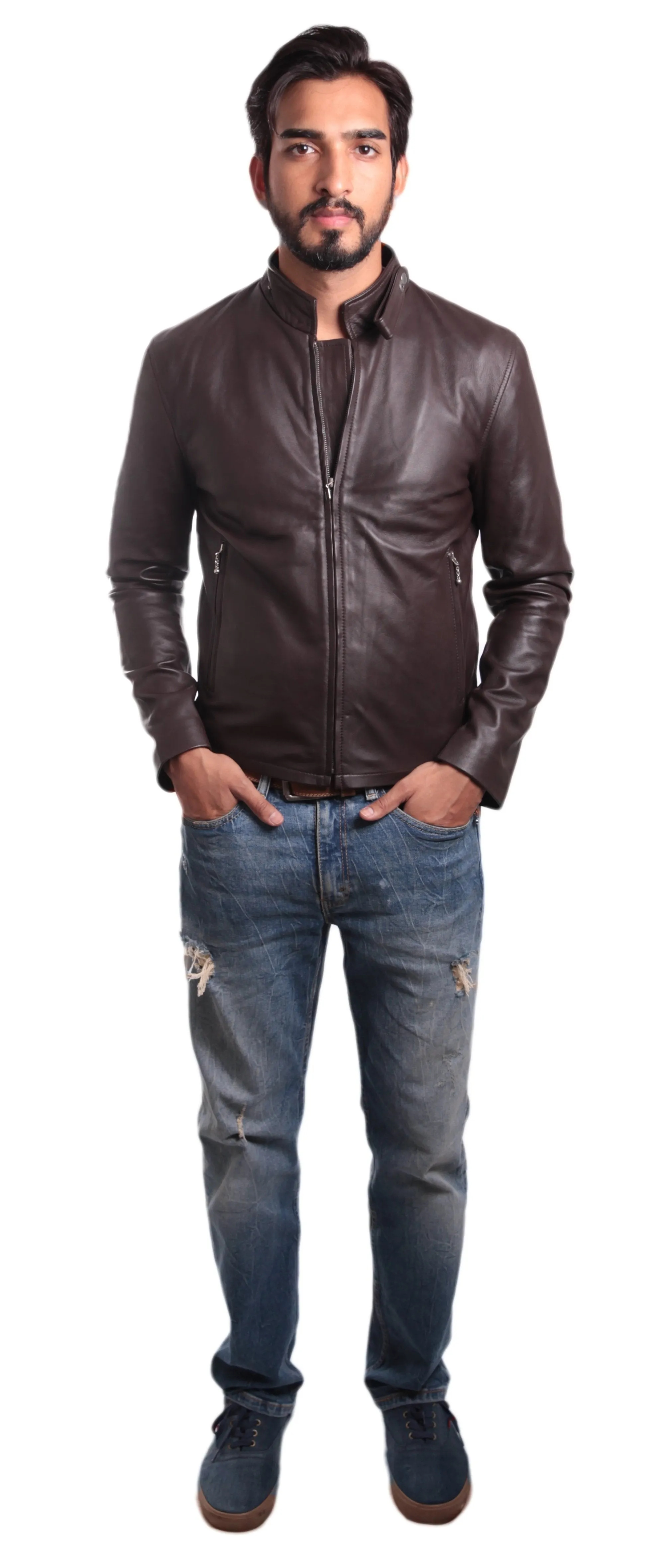 Jordan Mens Leather Jacket